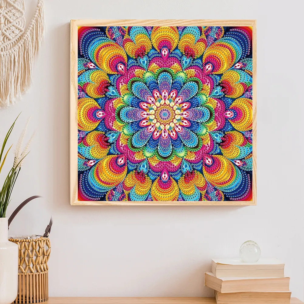 Diamond Painting - Partial Special Shaped Drill - Mandala(Canvas|30*30cm)