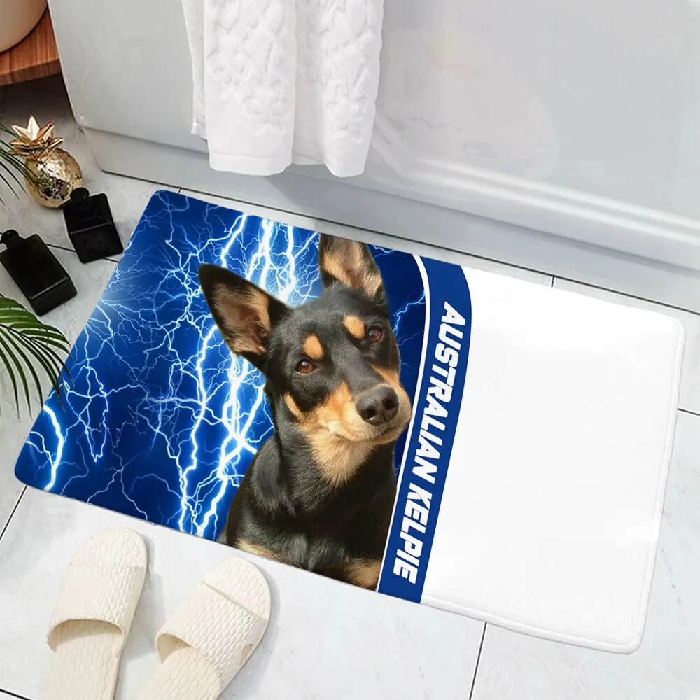 Athvotar Remember American Staffordshire Terrier Dogs Doormat Decor Print Carpet Flannel Non-Slip Doormat for Bedroom Porch