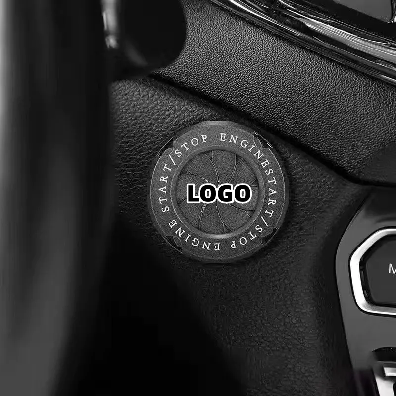 Car mechanical style one-click start car LOGO protective cover