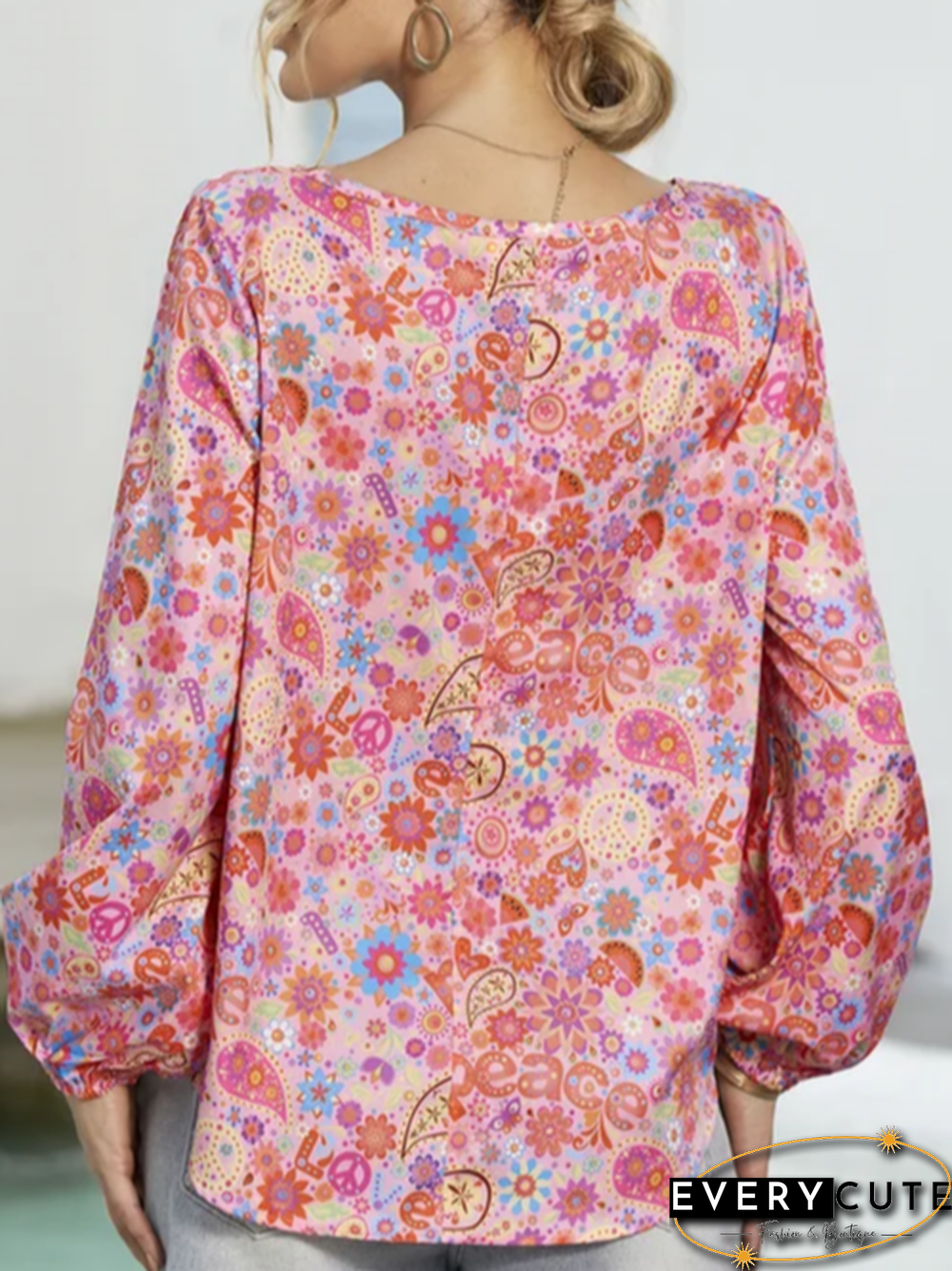 Women's Cotton Floral Print Top