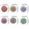 (US Local)6pcs/set DIY Special-shaped Diamond Painting Wall-mounted Key Hook Kit (Mandala)