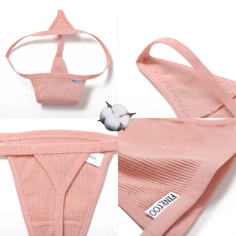 Cotton Underwear Sexy G-string Women's Lingerie Panties Female Underpants Briefs Thong Intimates T-Back Pantys Cotton Panties