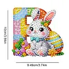 (US Local)PET Double Sided Special Shaped Easter Alphabet DIY Diamond Painting Keychain