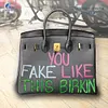 Hand Draw English you Customize Art Bag For women Handbags Designer Shoulder Bag 100% Genuine Leather Unique personality Fashion