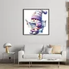 (Small Size)Gnome Goes To Toilet - 18CT Stamped Cross Stitch - 25*25cm