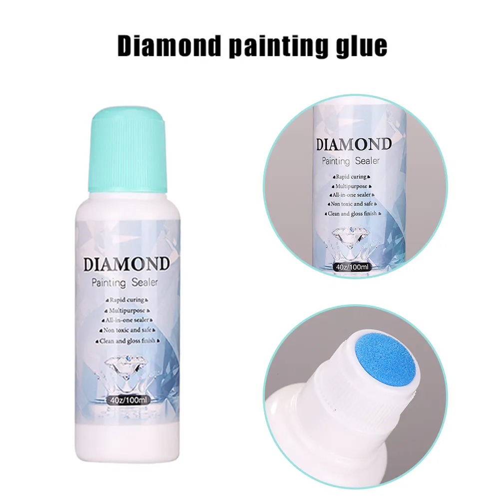 100ML Diamond Painting Glue Sealer-Permanent Hold Your Diamond Paintings（Can&lsquo;t be applied, only pressed）