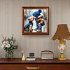 (US Local)Paint By Numbers Kit On Canvas DIY Oil Art Boy Dog Picture Home Decor40x40cm