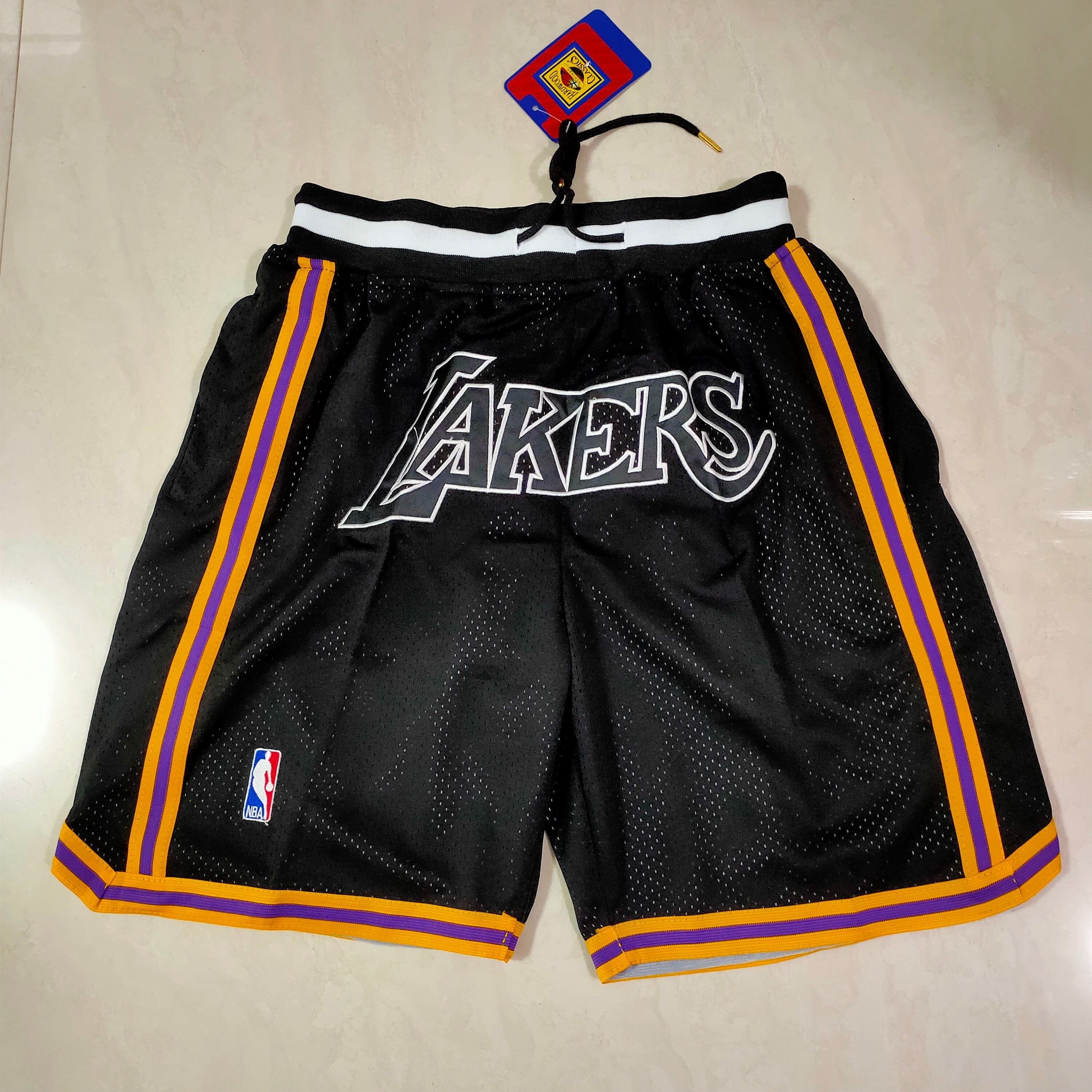 Los Angeles Lakers MVP black pocket Pants Shorts