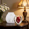 3D Angel Wing Flower Mould Silicone Wave Spiral Candle Mould Reusable Easy To Demold for Candles Soaps Crafts DIY Home Decor (Swirl Scroll)