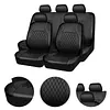 9Pcs PU Leather Car Seat Covers Universal Car Seat Protectors for Most Cars SUVs