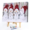 (Winter)Paint by Numbers Acrylic Painting - Snowman 50*40cm