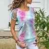 Women's Tie Dye Crew Neck Short Sleeve T-Shirt