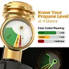 Gas Pressure Meter Propane Adapter Gauge Brass Propane Gas Gauge for 5-40lb Tank