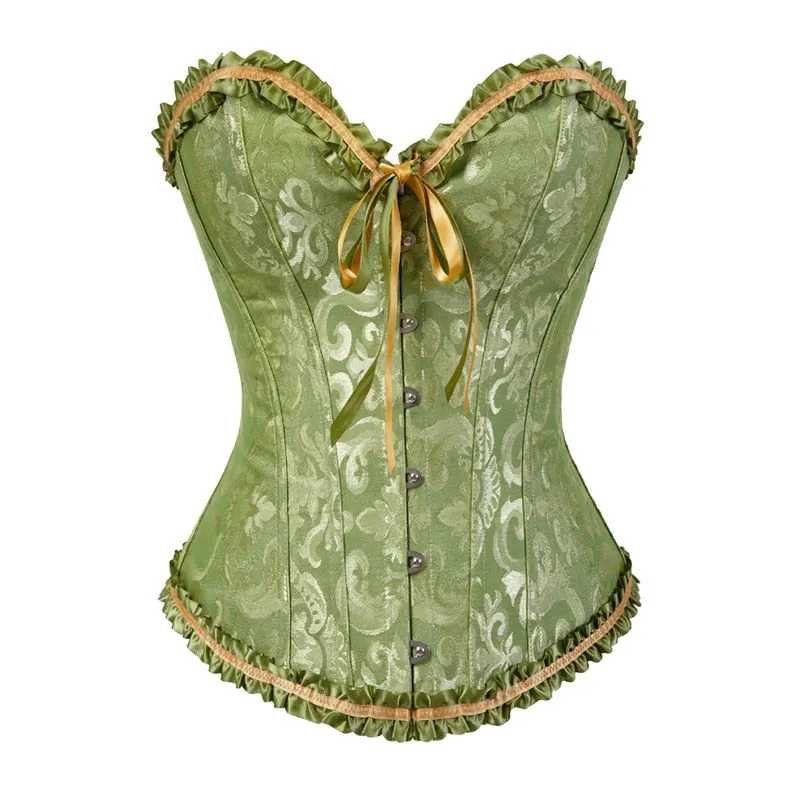 Corset Top Sexy Lace Plus Size Erotic Zip Floral Women Bustier Corsets Overbust Lingerie Vintage Victorian Fashion DropShipping