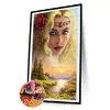 (US Local)Beauty 5D DIY Full Drill Round Big Size Diamond Painting Kit for Home Wall Decor 40x70cm 