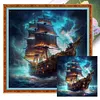 Sea Sailing Boat - 11CT Stamped Cross Stitch 40*40cm/15.75*15.75in