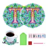 2pcs/set DIY Diamond Painting Special Shape Acrylic Alphabet Coaster Kit