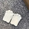 Girls Gift Idea Hand Woven Half Fingers Cat Paws Wool Gloves