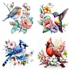 (4pcs) Flower Bird - 18CT Stamped Cross Stitch 20*20cm (Bundle Sale)