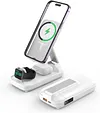 5 In 1 Wireless Charging Station With 10000mAh Power Bank Digital Display Automatic Magnetic 20W Fast MagSafe Portable Charger Usb C Station Stand External Battery Power Bank Compatible With IPhone 15/14/13/12 All Series & AirPods & LWatch
