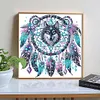 Dreamcatcher Wolf-Partial Special Shaped Diamond Painting 30*30CM