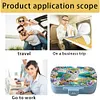 (US Local)Owl Diamond Painting Kit Square Pill Box Portable Travel Medicine Storage Box