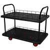 [US Local Warehouse] 2 Shelf Heavy Duty Rolling Utility Cart 880lbs Capacity Serving Cart with Wheels