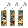 (US Local)3Pcs Special Shaped Food Beverages 5D DIY Diamond Art Book Mark for Home Office