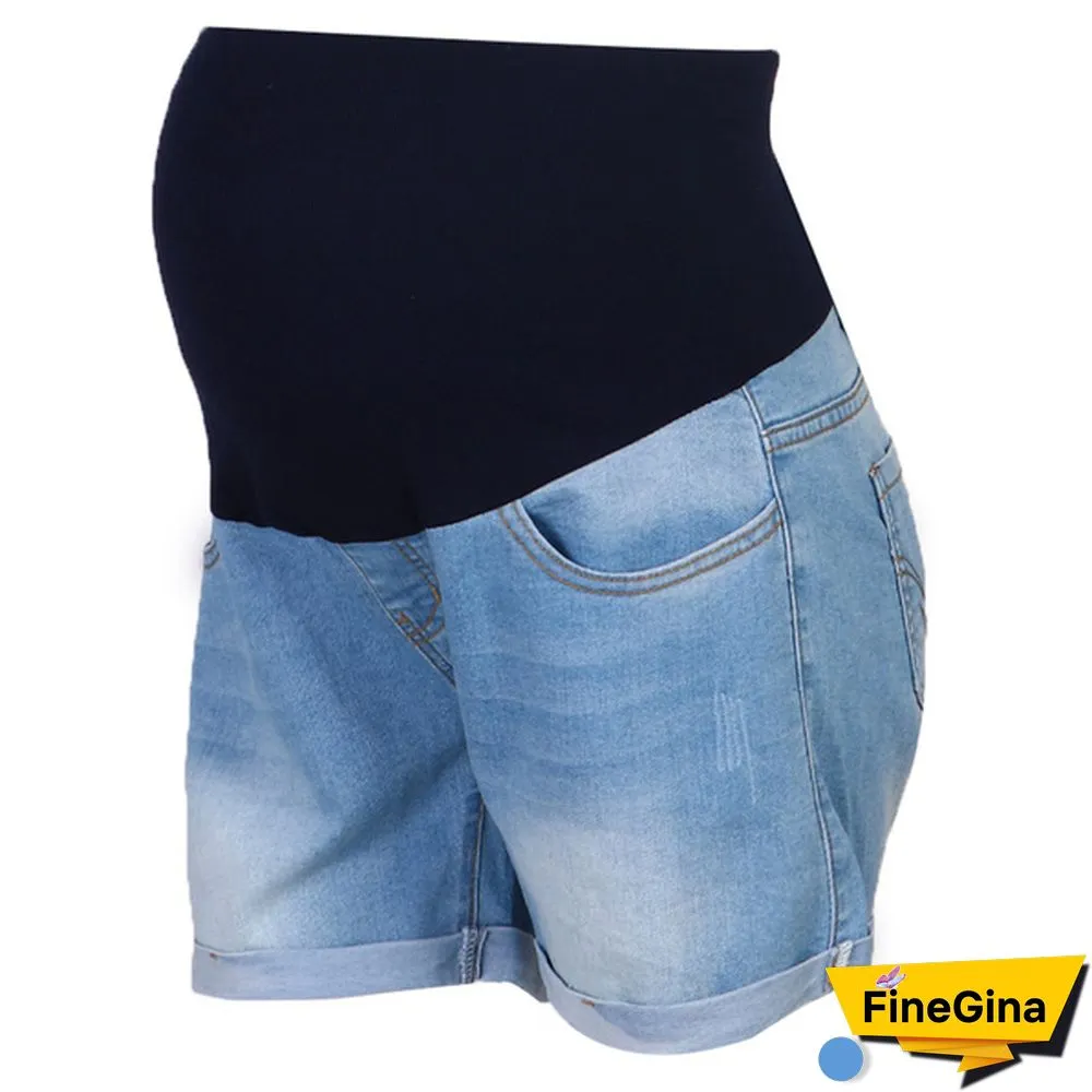 Pregnant Women Casual Shorts Summer Pregnancy Low Waist Denim Shorts
