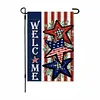 DIY Diamong Painting Double Sided Drills Garden Flags Outdoor Decor Holiday Garden Decorations Kit(Welcome)