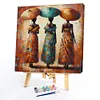 (US Local)Paint By Numbers Kit On Canvas DIY Oil Art African Woman Home Wall Decor 40x40cm