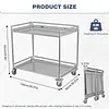 [US Local Warehouse] Heavy Duty Rolling Utility Cart with Wheels Handle 660lbs Capacity Rolling Cart