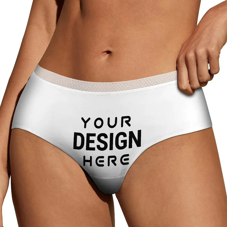 Personalized Design Women's Lace Briefs &ndash; Soft, Seamless Fit Full Print