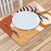 2Pcs Artistic Pattern Diamond Painting Placemat DIY Art Placemat for Table Decor