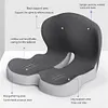 Memory Foam L-Shaped Integrated Seat Cushion with Lumbar Support Sitting Pillow