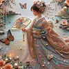(Multi-Style) Kimono Girl-11CT Stamped Cross Stitch 50*50cm