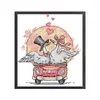 Walk With Love - 14CT/16CT Stamped Cross Stitch 17*19cm/6.69*7.48in(Brand)