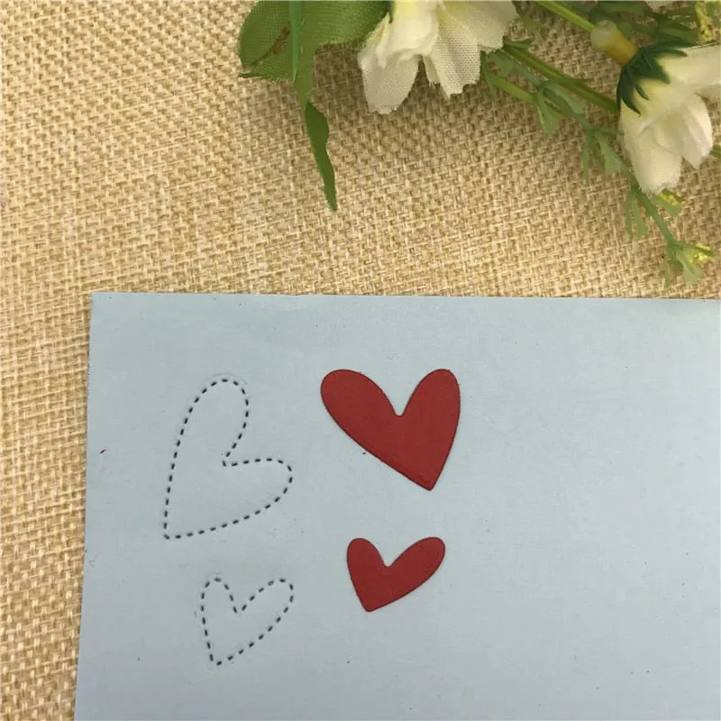 4pc sweet heart dot METAL CUTTING DIES cut Stencil for DIY Scrapbooking Photo Album Embossing Paper Cards Decorative Crafts