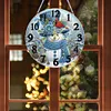 (US Local) DIY Xmas Diamond Painting Ornament with Clock Function Creative Craft