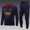 2023/2024 Psg Paris Saint-Germain Half-Pull Training Suit Purple
