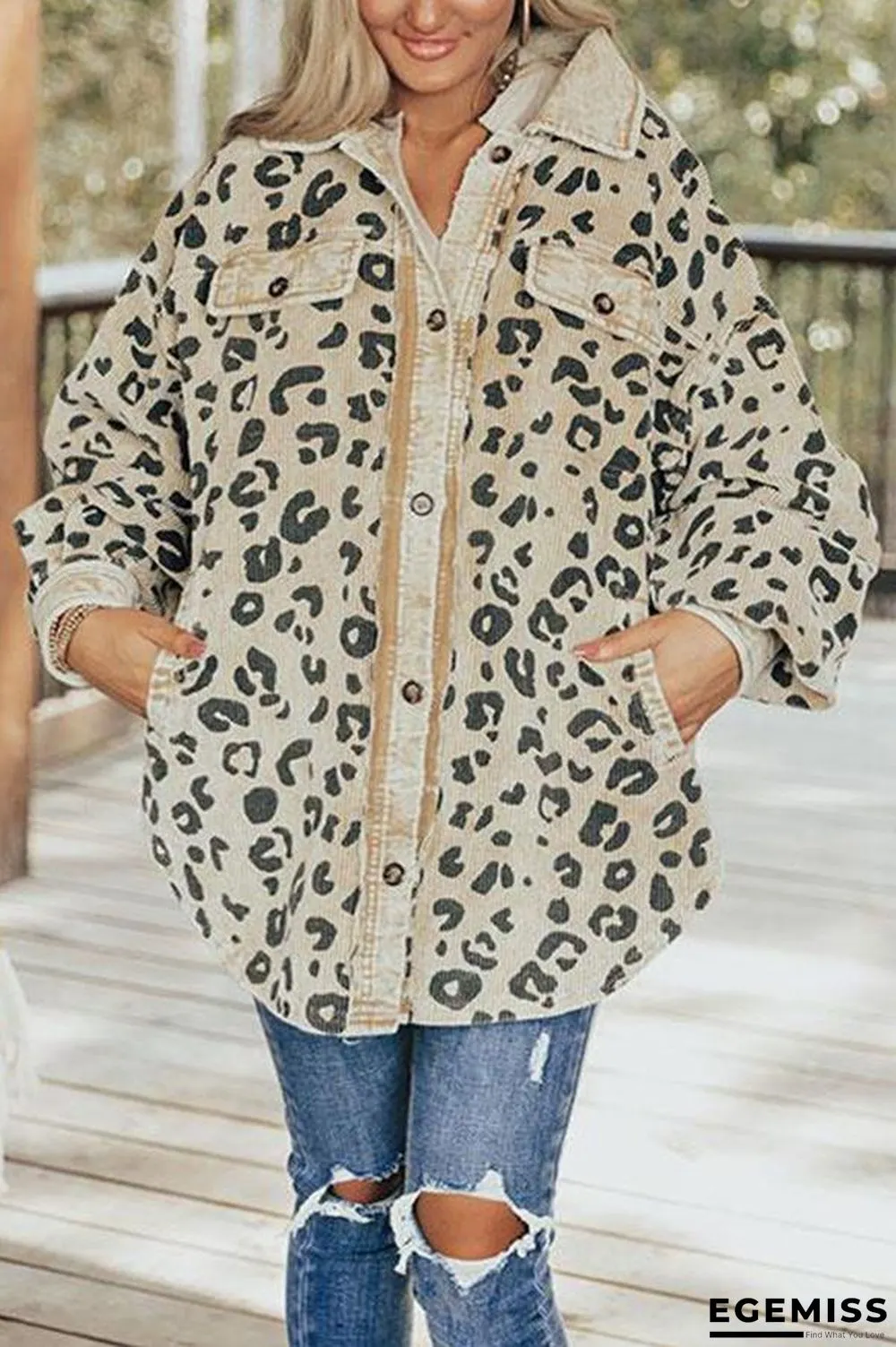Fashion Leopard Print Coat Women | EGEMISS