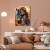 >SALE<5D DIY Full Round Drill Diamond Painting Zebra & Girl Decor Art Craft 30x40cm