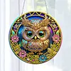 Diamond Painting Single-sided Owl Pendant for Home Garden