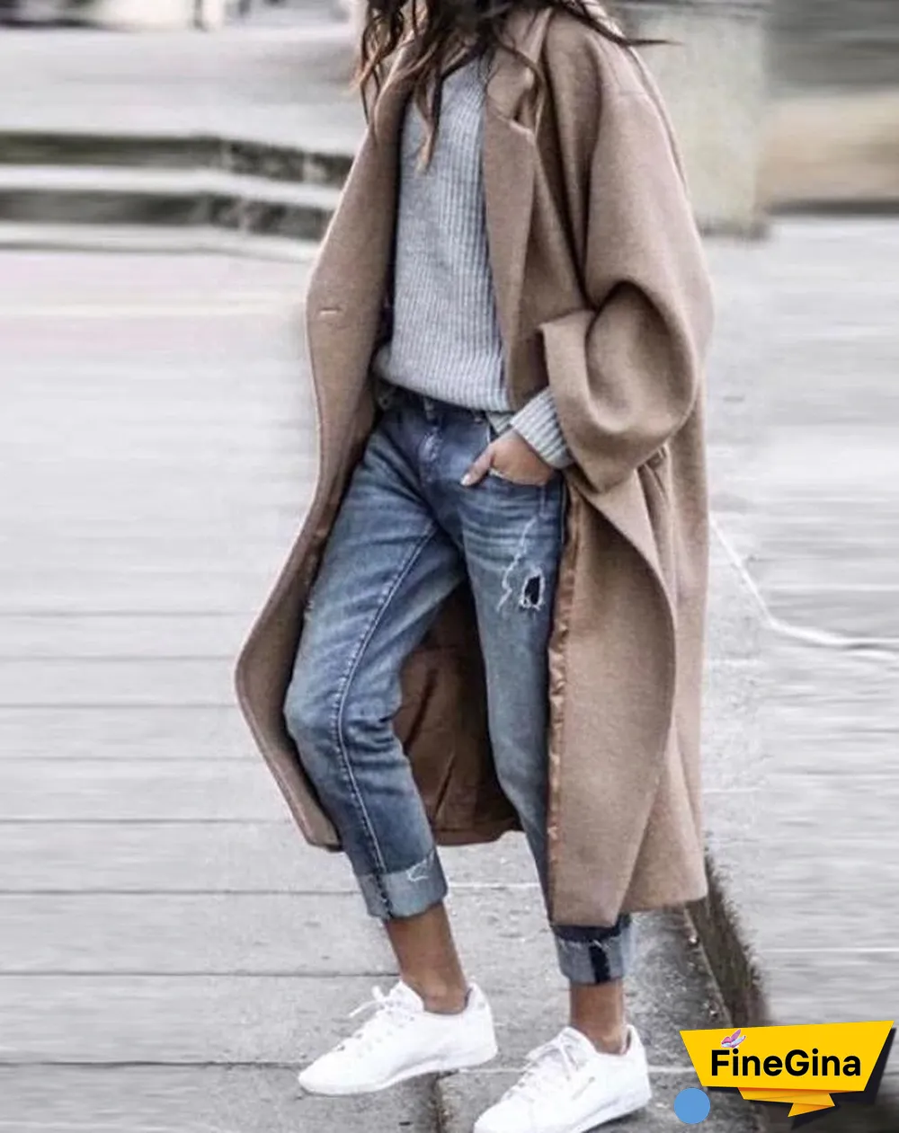 Women Long Outerwear Warm Fashion Coat