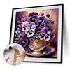 (US Local)Paint By Numbers Kit On Canvas DIY Oil Art Phalaenopsis Picture Decor40x40cm