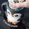 Cute Penguin Cow Leak Proo Ice Cream Pint Containers for Gathering Party Picnic