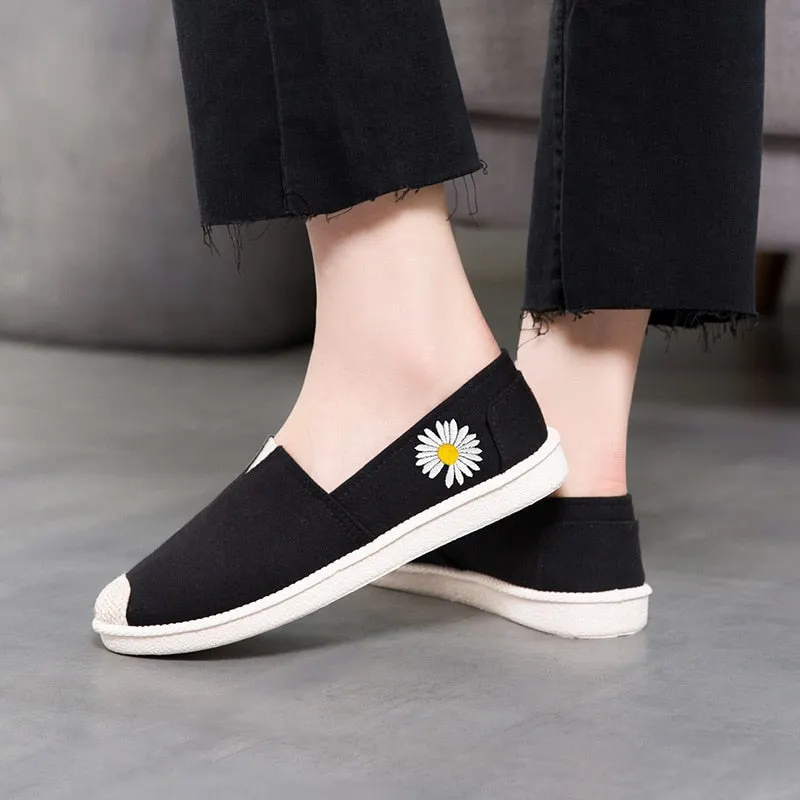 New Print Women Sneakers Slip On Light Mesh Summer Shoes Summer Breathable Flat Shoes Women's Single Shoes Flat Lazy Fisherman