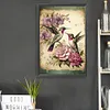 Hummingbird  Flowers-Paint by Numbers Acrylic Painting 40*60CM(Poster style）