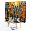 (US Local)Paint By Numbers Kit On Canvas DIY Oil Art Street Home Picture Decor 40x40cm