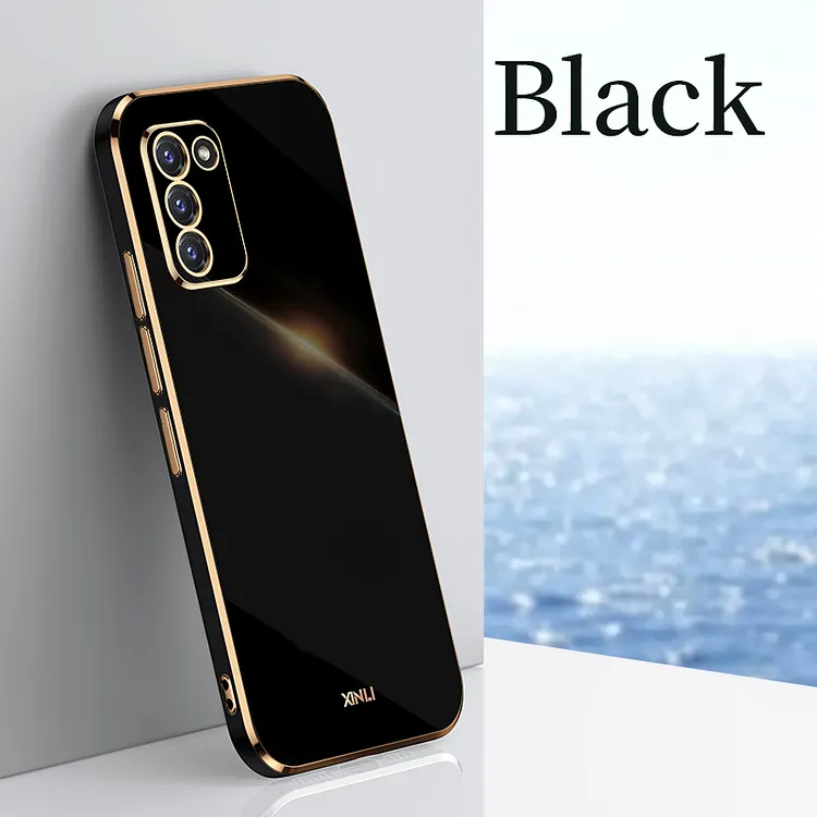 Plating Square Ring Holder Stand Phone Case For Samsung